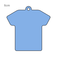 ブルー Tシャツ型キーホルダー（クリアブルー）