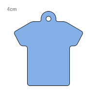 ブルー Tシャツ型キーホルダー（クリアブルー）