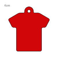 レッド Tシャツ型キーホルダー（クリアレッド）