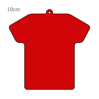 レッド Tシャツ型キーホルダー（クリアレッド）