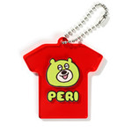 Tシャツ型キーホルダー(クリアレッド)