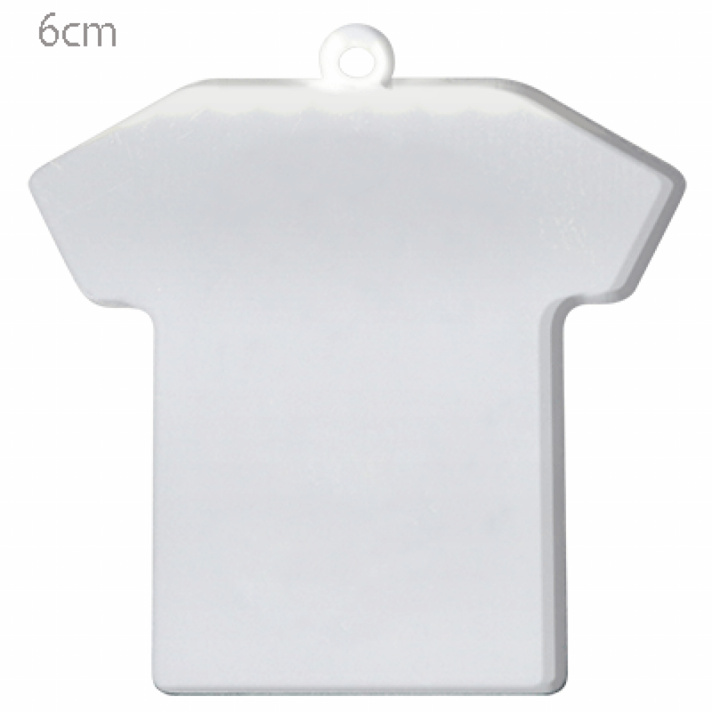 Tシャツ型キーホルダー クリア 攻撃的なロゴとポップなカラーの応援デザイン キーホルダー作例詳細 オリジナルプリント