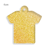 ゴールド Tシャツ型キーホルダー（ゴールドラメ）