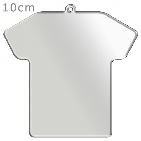 Tシャツ型キーホルダー（クリア） 【無料テンプレート】Tシャツ型