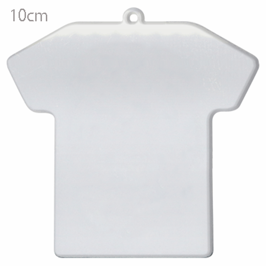 Tシャツ型キーホルダー（クリア） 【無料テンプレート】Tシャツ型