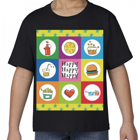 Gildan ジャパンフィットtシャツ キッズ 無料テンプレート 子供らしい元気いっぱいカラフルポップなtシャツ作例詳細 オリジナルプリント