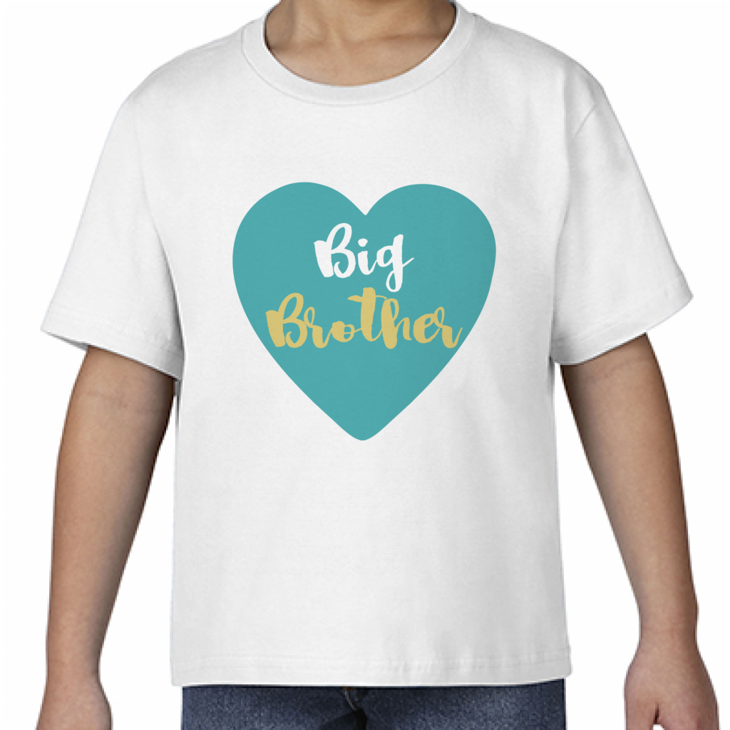 Gildan ジャパンフィットtシャツ キッズ お兄ちゃんにハートで親子おそろいtシャツをオリジナルでプリント 親子tシャツのテンプレート作例詳細 オリジナルプリント
