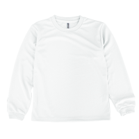 ホワイト GLIMMER 4.4oz ドライ 長袖Tシャツ（キッズ） インクジェット加工