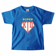 ヒーロー風のロゴがかっこいいキッズTシャツをオリジナルでプリント　親子Tシャツのテンプレート　PrintstarヘビーウェイトTシャツ（キッズ）の無料デザインテンプレート