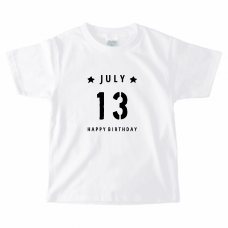 誕生日祝いのキッズTシャツをオリジナルでプリント　誕生日祝いのテンプレート　PrintstarヘビーウェイトTシャツ（キッズ）の無料デザインテンプレート