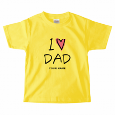子供の手書きフォントがかわいい父の日用キッズTシャツをオリジナルでプリント　父の日のテンプレート