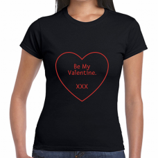 メッセージロゴがおしゃれなレディースTシャツをオリジナルでプリント　バレンタインのテンプレート
