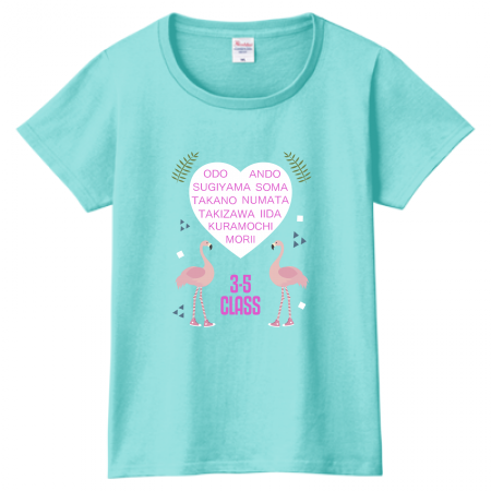 Printstarヘビーウェイトtシャツ レディース Tシャツレディース クラスt フラミンゴ作例詳細 オリジナルプリント