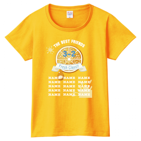 Printstarヘビーウェイトtシャツ レディース 無料テンプレート クラスt オレンジ作例詳細 オリジナルプリント