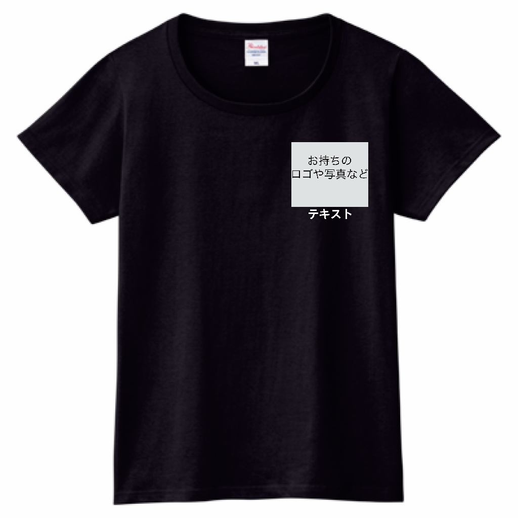 PrintstarヘビーウェイトTシャツ（レディース） 左胸 ロゴ画像