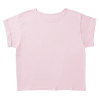 ピンク TRUSS ロールアップTシャツ（レディース）
