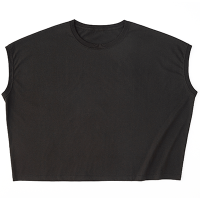 ブラック TRUSS 4.3oz スリーブレスワイドTシャツ（レディース）