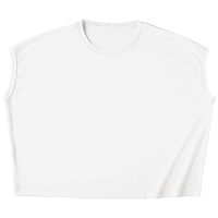 ホワイト TRUSS 4.3oz スリーブレスワイドTシャツ（レディース）