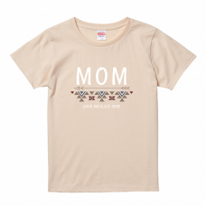 ネイティブ柄がおしゃれなママのTシャツをオリジナルでプリント　親子Tシャツのテンプレート　United Athle 5.6oz Tシャツ（レディース）の無料デザインテンプレート