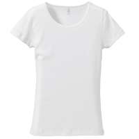 ホワイト rucca 6.2oz CVCフライス Tシャツ（レディース）