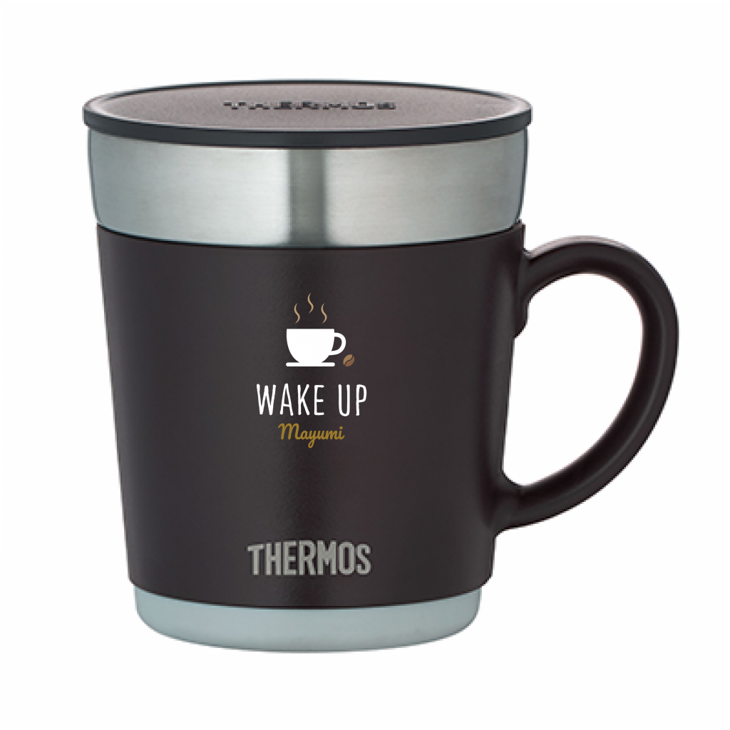 ロフプリ Thermos 保温マグカップ コーヒーカップのイラストとメッセージ入り保温マグカップをオリジナルでプリント 趣味 ハンドメイドのテンプレート作例詳細 オリジナルプリント Jp公式
