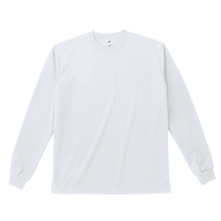 ホワイト BEES BEAM 4.1oz ファイバードライ長袖Tシャツ
