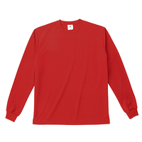 レッド BEES BEAM 4.1oz ファイバードライ長袖Tシャツ
