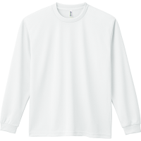 ホワイト GLIMMER 4.4oz ドライ 長袖Tシャツ インクジェット加工