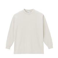 ホワイト LIFEMAX 6.5oz ピグメントダイロングスリーブTシャツ