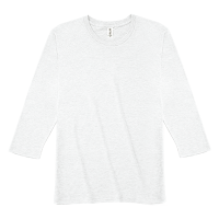 ホワイト TRUSS 4.4oz トライブレンド 七分袖Tシャツ