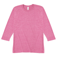 ピンク TRUSS 4.4oz トライブレンド 七分袖Tシャツ