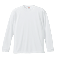 ホワイト United Athle 4.7oz ドライシルキータッチ長袖Tシャツ