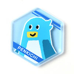 六角形アクリルマグネット(クリアブルー)