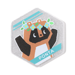 六角形アクリルマグネット(シルバーラメ)