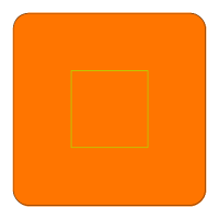 オレンジ 角型アクリルマグネット（クリアオレンジ）