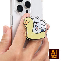 フリー型 アクリルスマホグリップ POCOPOCO（クリア） 写真・イラストをフルカラープリント 物販品・販促品などの大ロット・大量注文がお得 安い自作のダイカットアクリルグリップ