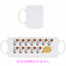 バスケ部員達の顔写真が入る記念マグカップをオリジナルでプリント　卒団記念のテンプレート