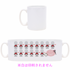 男子新体操部メンバーの顔写真が入れられる記念マグカップをオリジナルでプリント　卒団記念のテンプレート