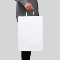 クラフトエンボスバッグ（L）