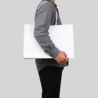 クラフトエンボスバッグ（L-W）