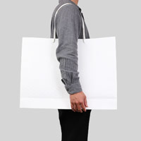 クラフトエンボスバッグ（LL-W）