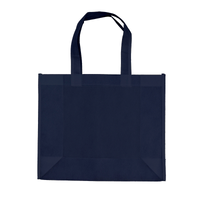 ブルー ノベルティ不織布スクエアトート