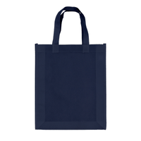 ブルー ノベルティ不織布A4スクエアトート