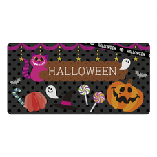 にぎやかなハロウィンのイラスト入りウォールフックをオリジナルでプリント　ハロウィンのテンプレート　【アウトレット】ウォールフックの無料デザインテンプレート