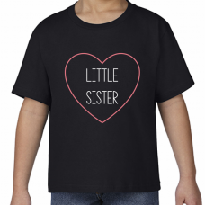 妹さんに似合う！スタイリッシュなハートデザインの親子おそろいTシャツをオリジナルでプリント　親子Tシャツのテンプレート　　【アウトレット】GILDAN ジャパンフィットTシャツ（キッズ）の無料デザインテンプレート