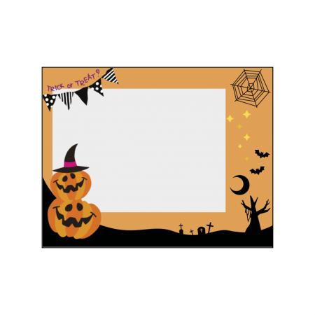 横向きファブリックパネル 六つ切 無料テンプレート ハロウィン Halloweenフレーム作例詳細 オリジナルプリント