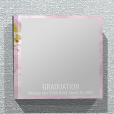桜のフレームが彩るファブリックパネルをオリジナルでプリント　卒業祝いのテンプレート