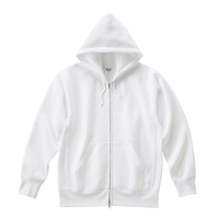 ホワイト Printstar 12.0oz ヘビーウェイト ジップパーカー(裏起毛)