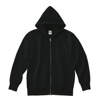 ブラック Printstar 12.0oz ヘビーウェイト ジップパーカー(裏起毛)