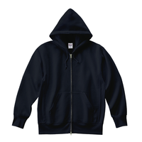 ブルー Printstar 12.0oz ヘビーウェイト ジップパーカー(裏起毛)